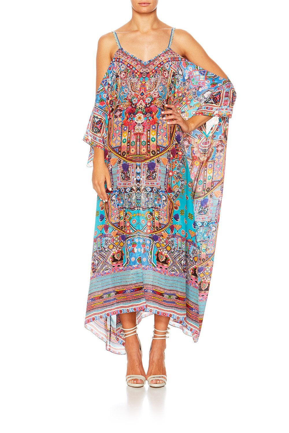CANVAS OF COLOUR SHOESTRING STRAP KAFTAN
