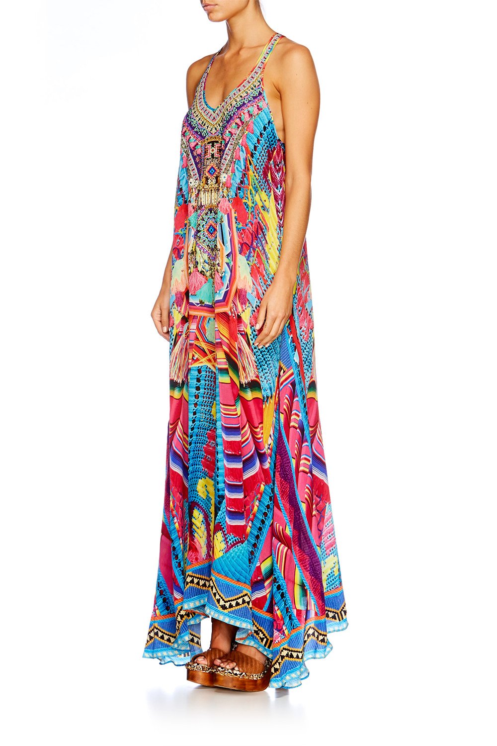 MS MOCHILLA V NECK RACER BACK DRESS