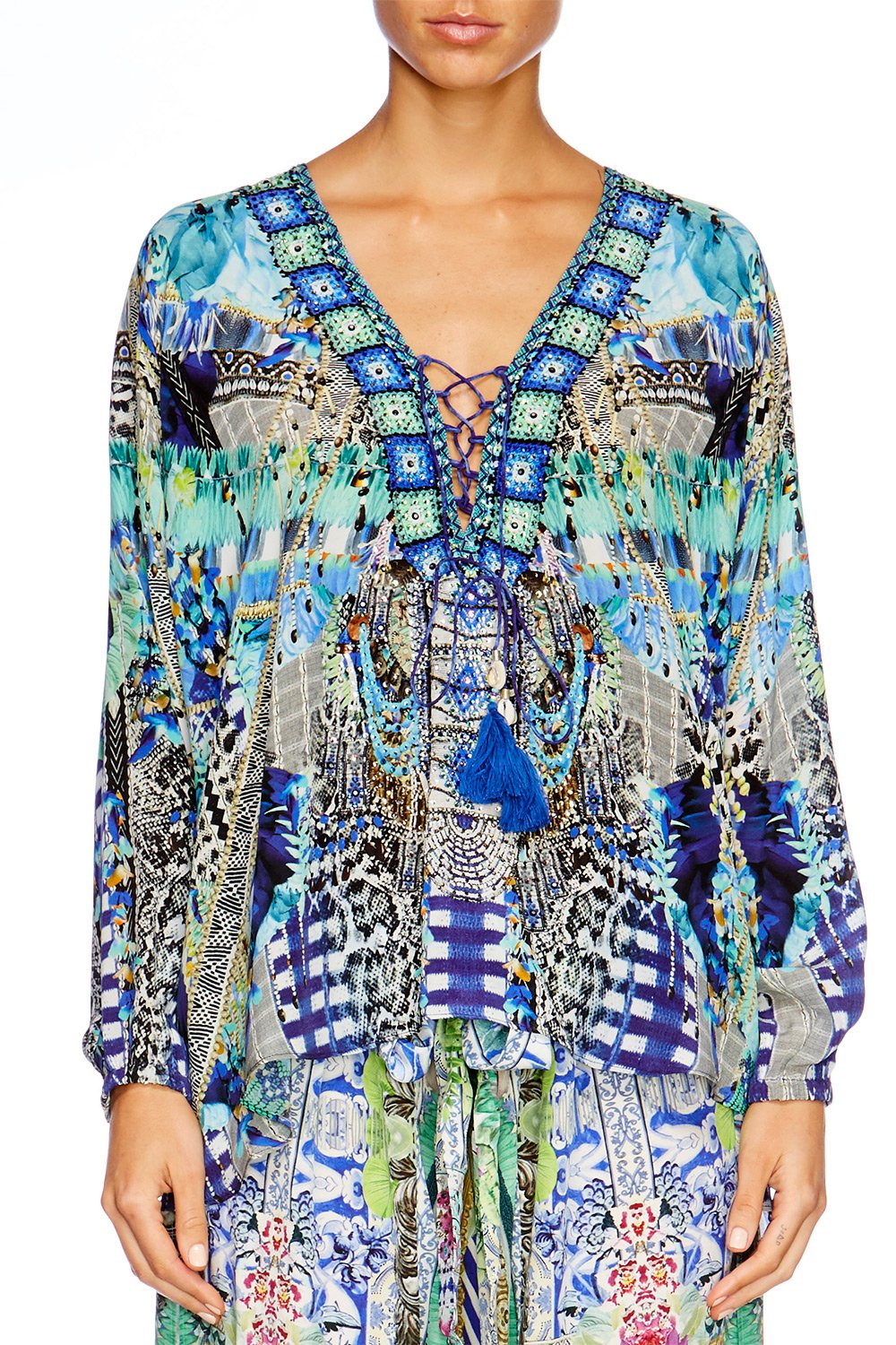 LEAVE ME WILD LACE UP SHIRT