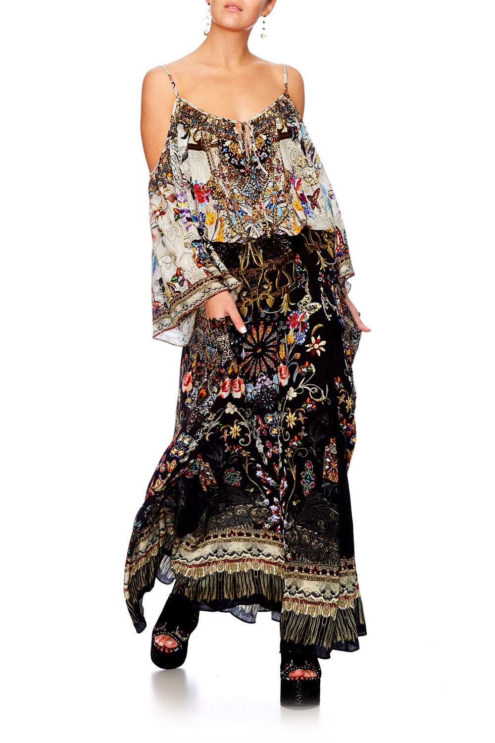 RAISE YOUR GLASS LONG SLEEVE DROP SHOULDER TOP