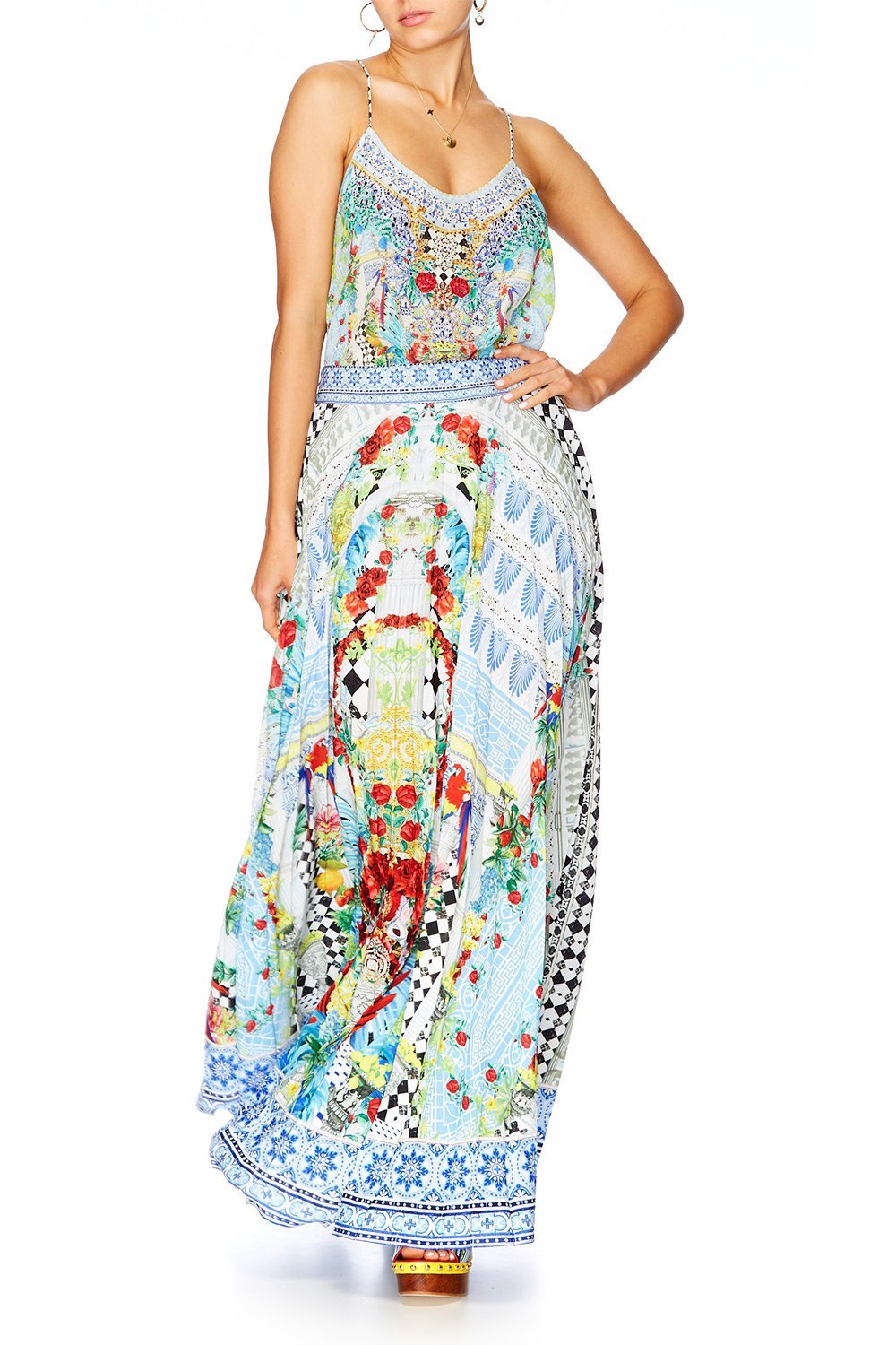 MASKING MADNESS T BACK SHOESTRING TOP