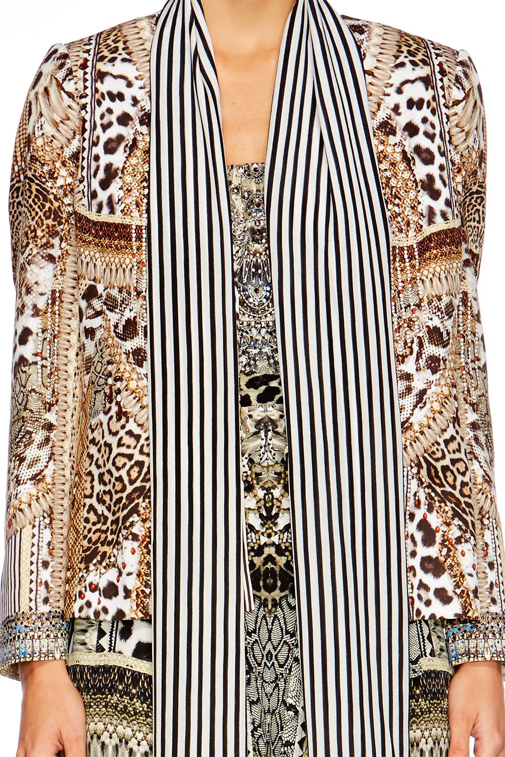 ANIMAL INSTINCT JACKET W REMOVABLE COLLAR