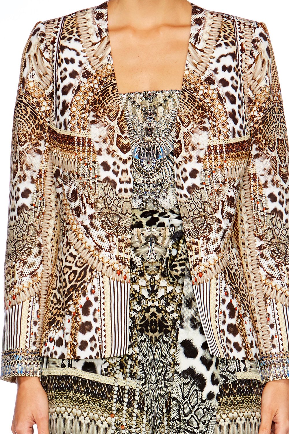 ANIMAL INSTINCT JACKET W REMOVABLE COLLAR