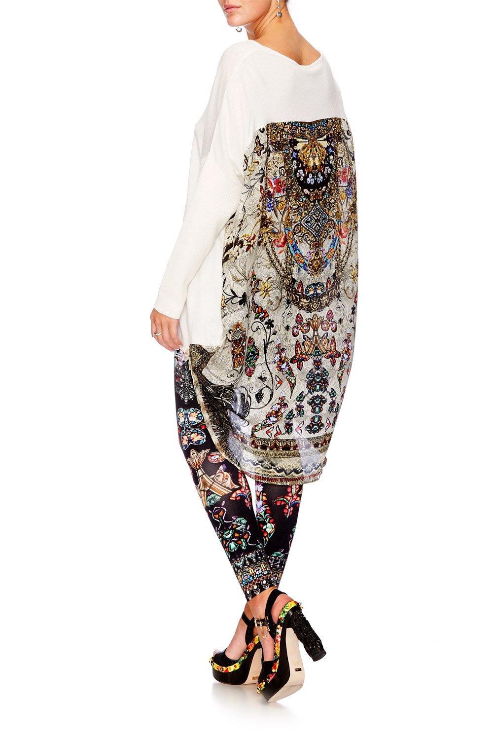 RAISE YOUR GLASS LONG SLEEVE JUMPER W PRINT BACK