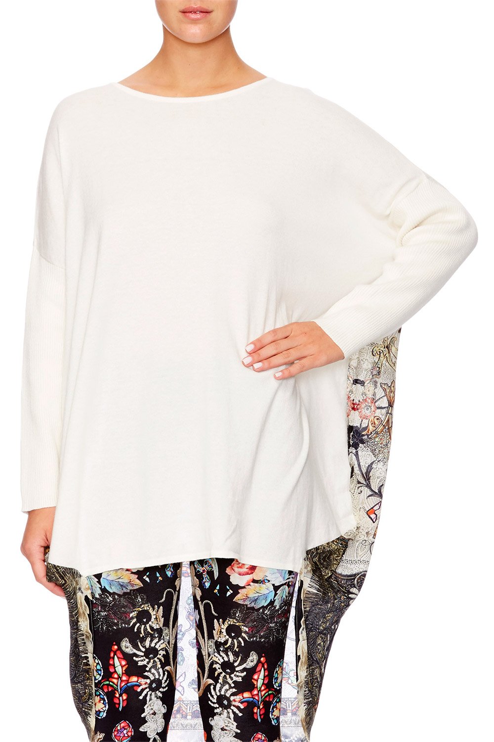 RAISE YOUR GLASS LONG SLEEVE JUMPER W PRINT BACK