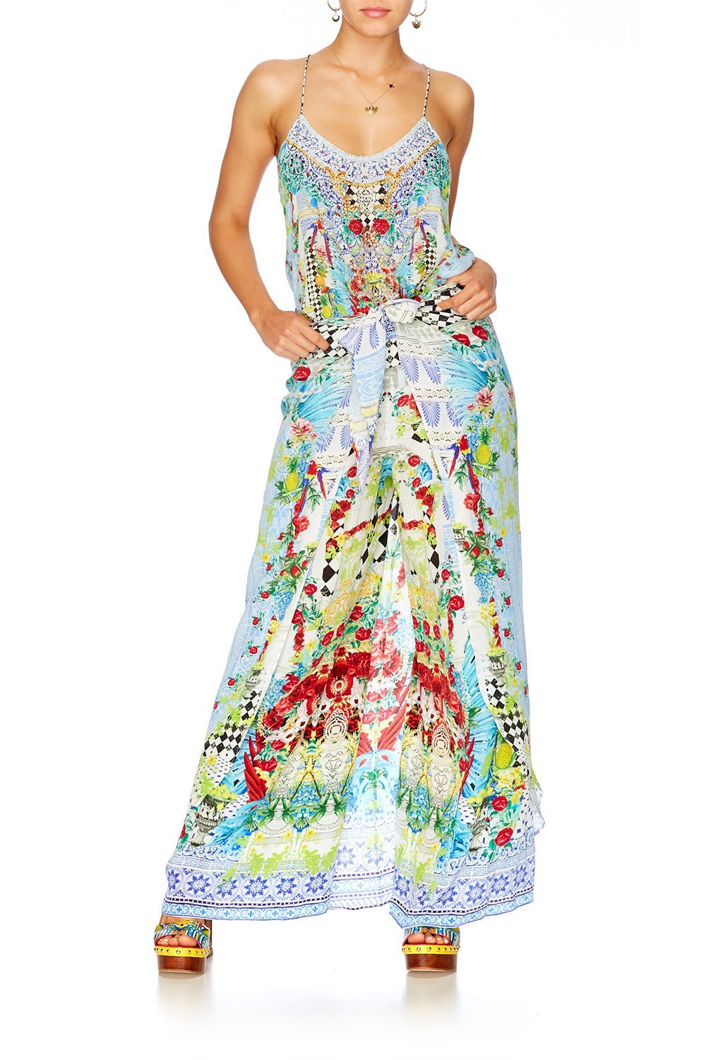 MASKING MADNESS LOOSE TROUSER WITH TIE FRONT