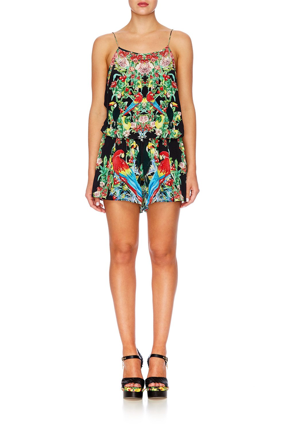 TOUCAN PLAY SHOESTRING STRAP PLAYSUIT