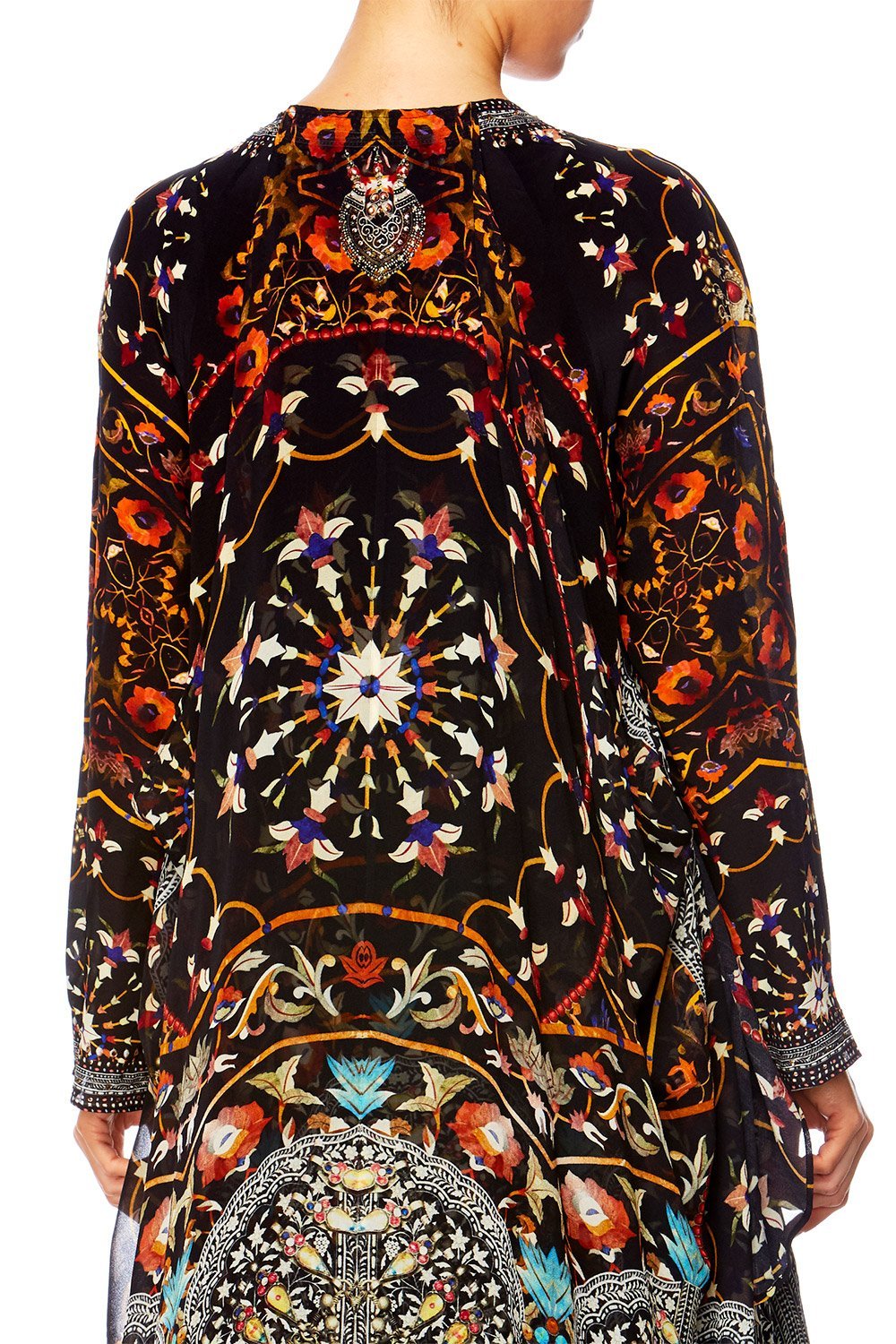 CHAMBER OF REFLECTIONS V-NECK OVERLAY WITH TIE WAIST