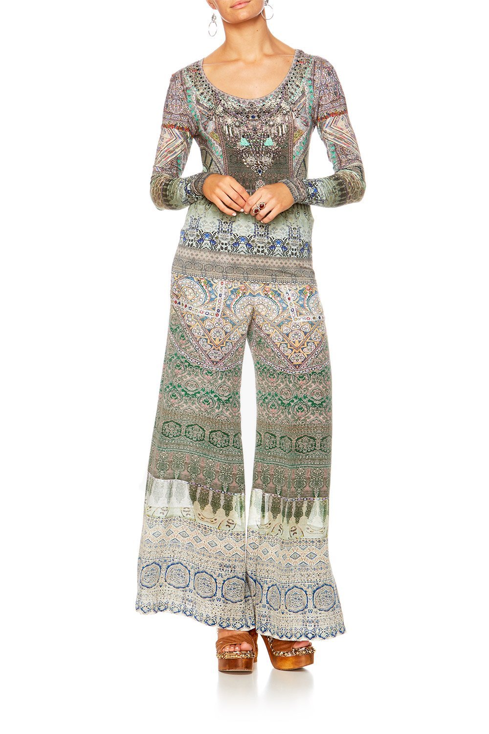 MAMAS HOME LONG SLEEVE FITTED TOP