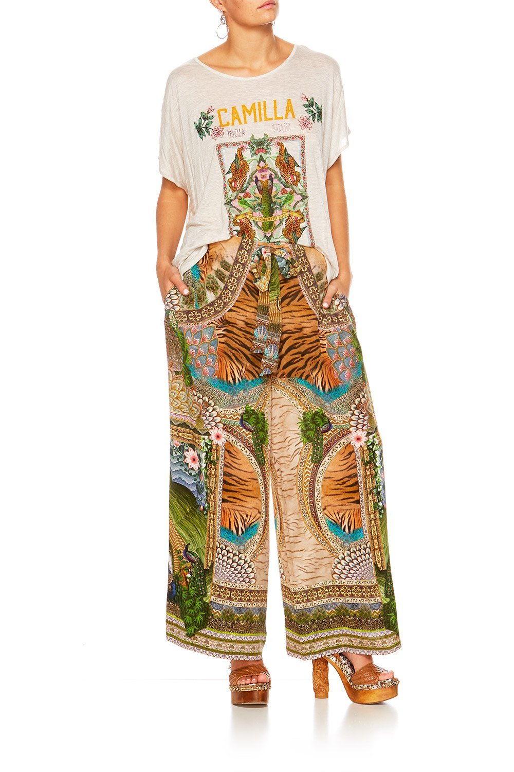 A WOMANS WISDOM LOUNGE TROUSER W TIE WAIST