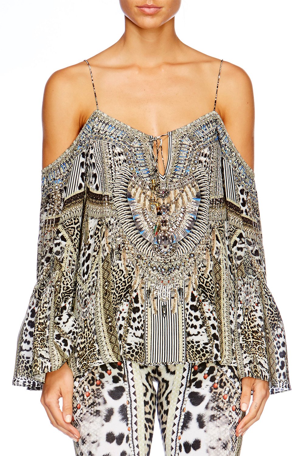 ANIMAL INSTINCT DROP SHOULDER TOP