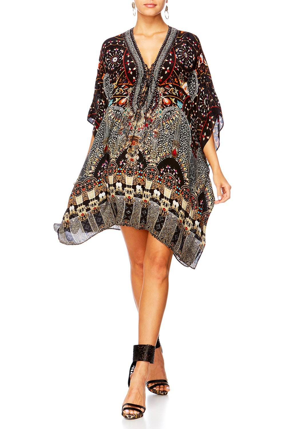 CHAMBER OF REFLECTIONS SHORT LACE UP KAFTAN