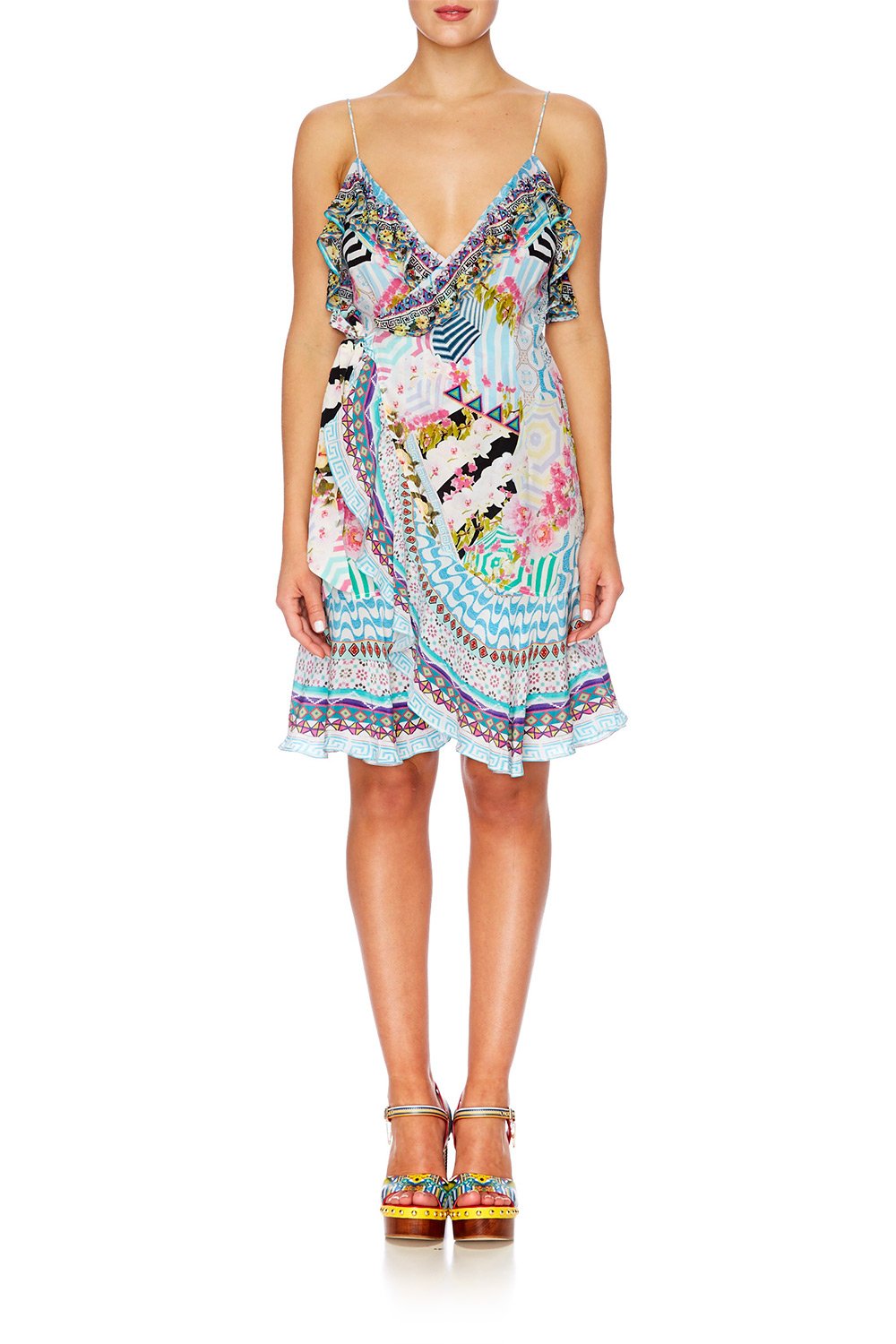 UNDER MY WRAP DRESS WITH FRILL