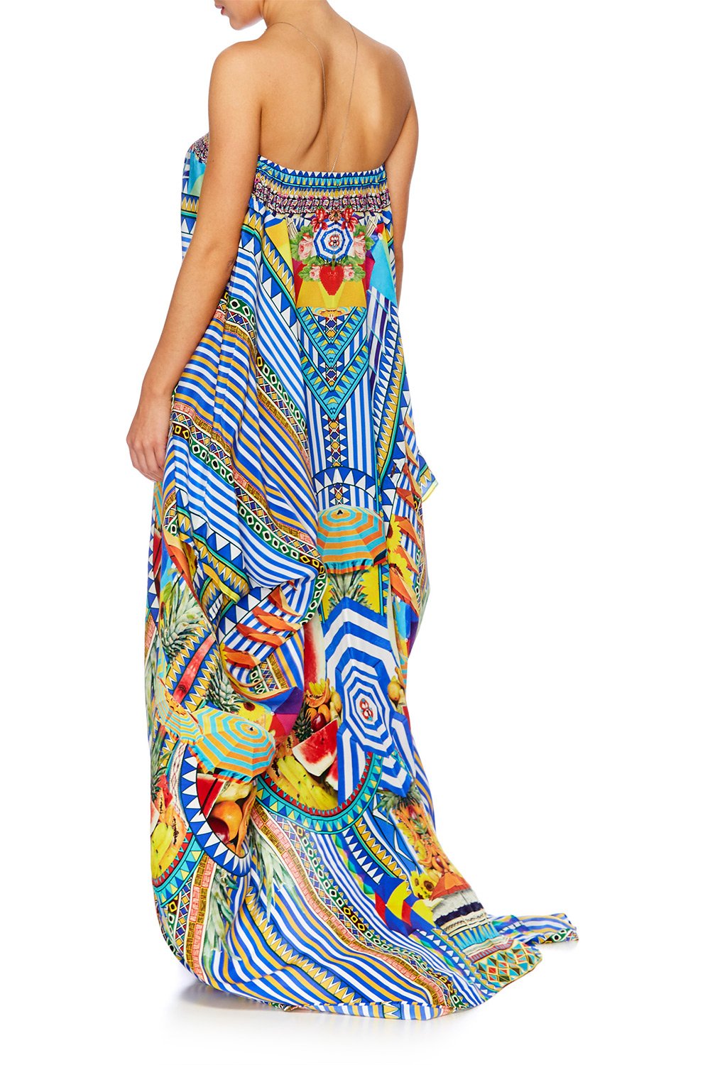 BOOK A SHADE SPLIT HEM LACE UP KAFTAN