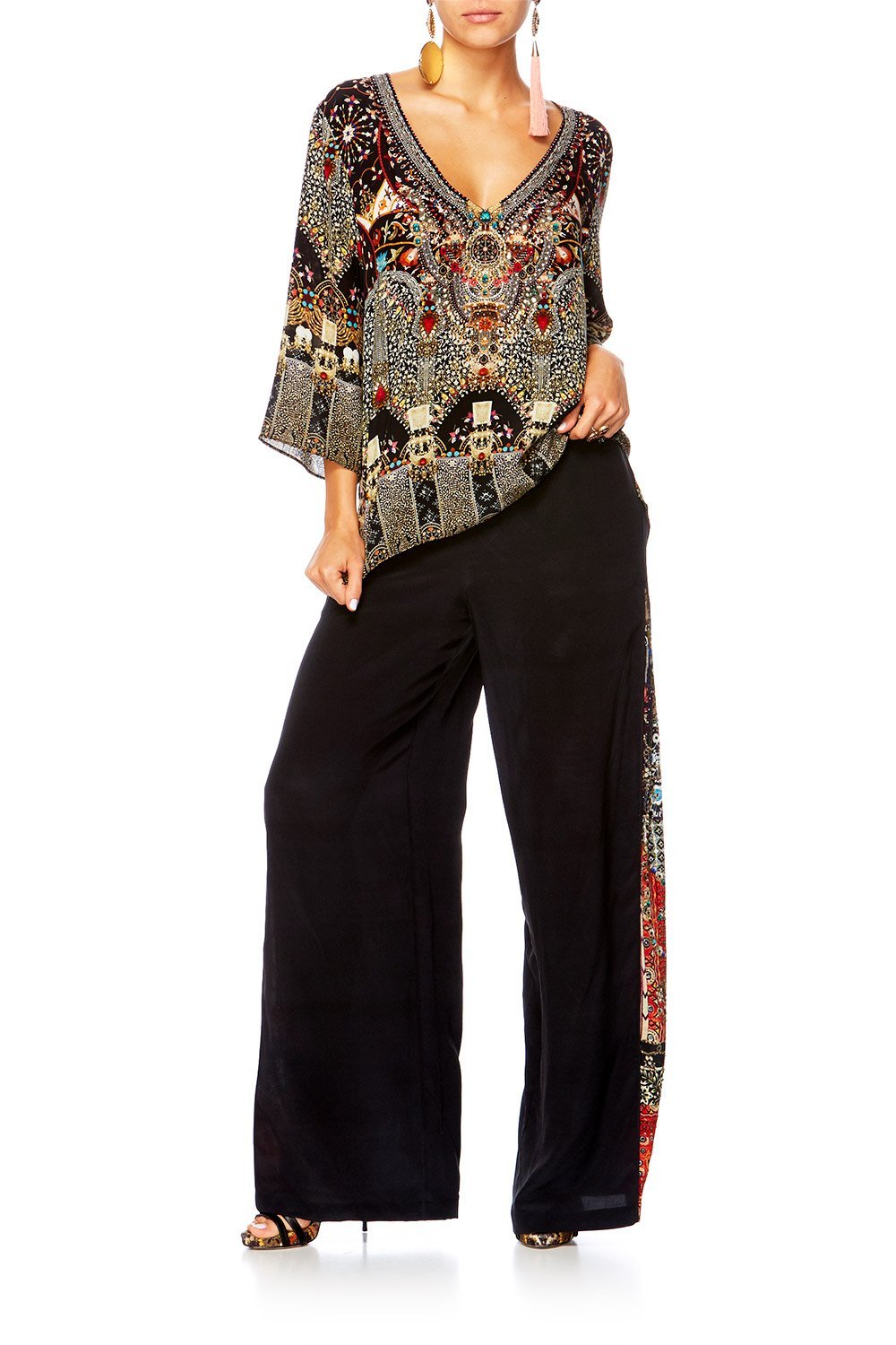 CHAMBER OF REFLECTIONS V-NECK OVERSIZED BLOUSE