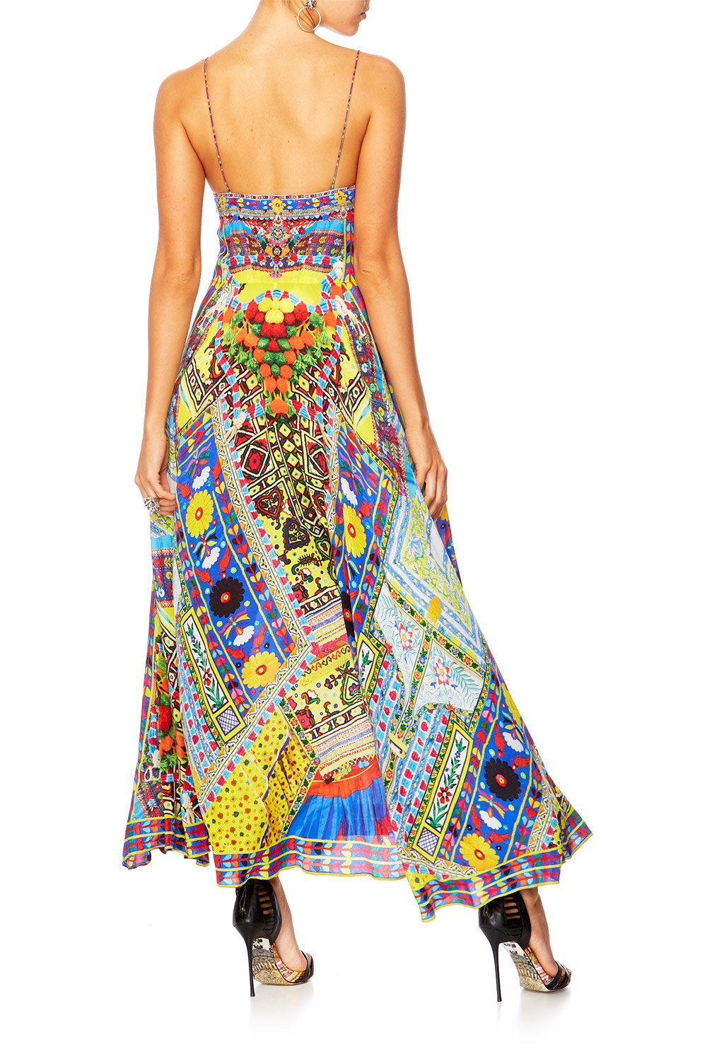 INSIDE MY MIND LONG DRESS W TIE FRONT