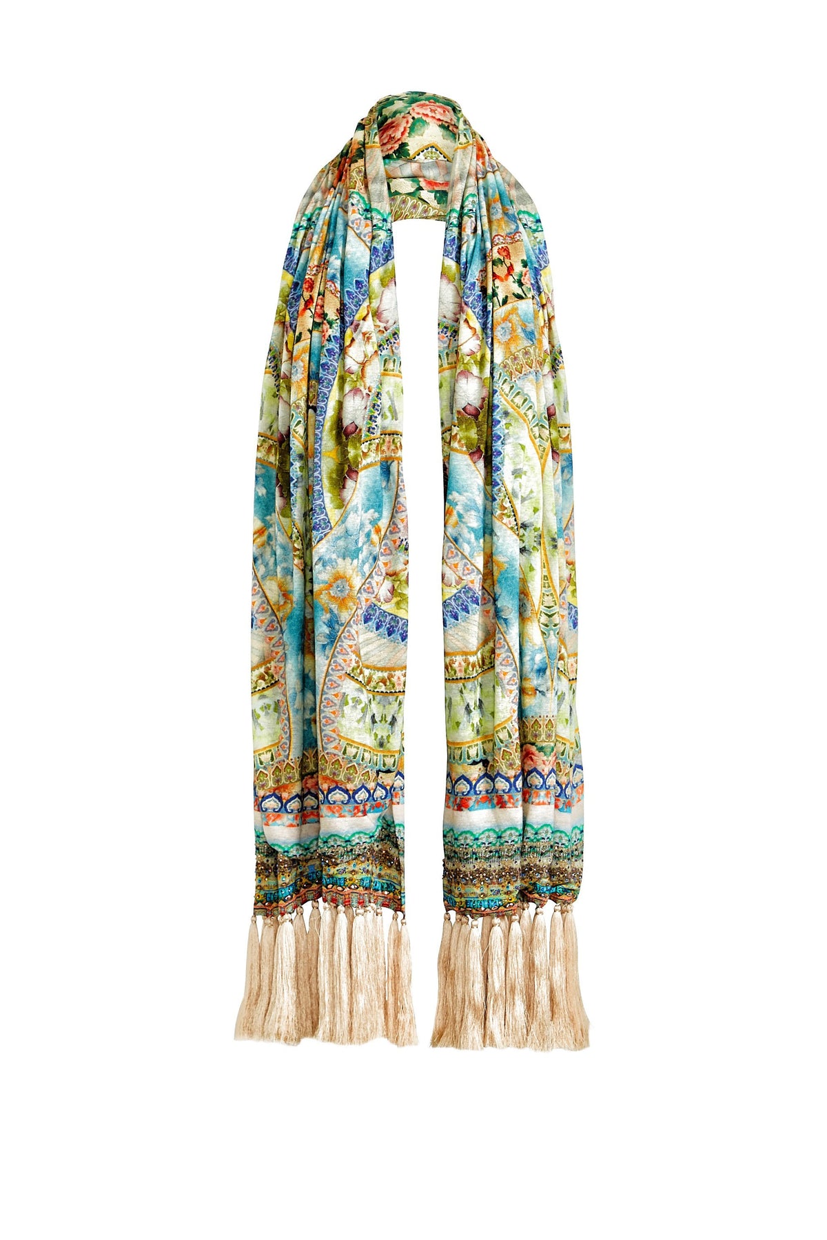 SIGN OF PEACE SHAWL W TASSELS