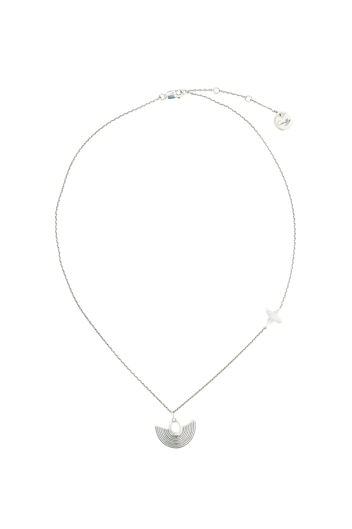 SILVER PLATED SHORT PENDANT NECKLACE