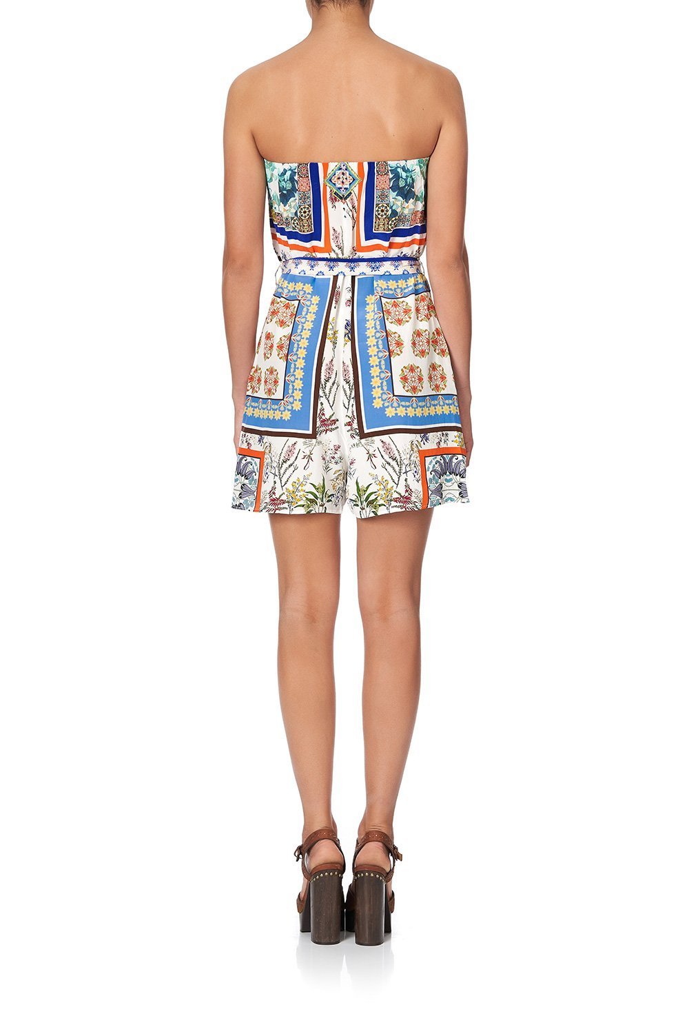 STRAPLESS PLAYSUIT WITH WAIST TIE GONE COAST