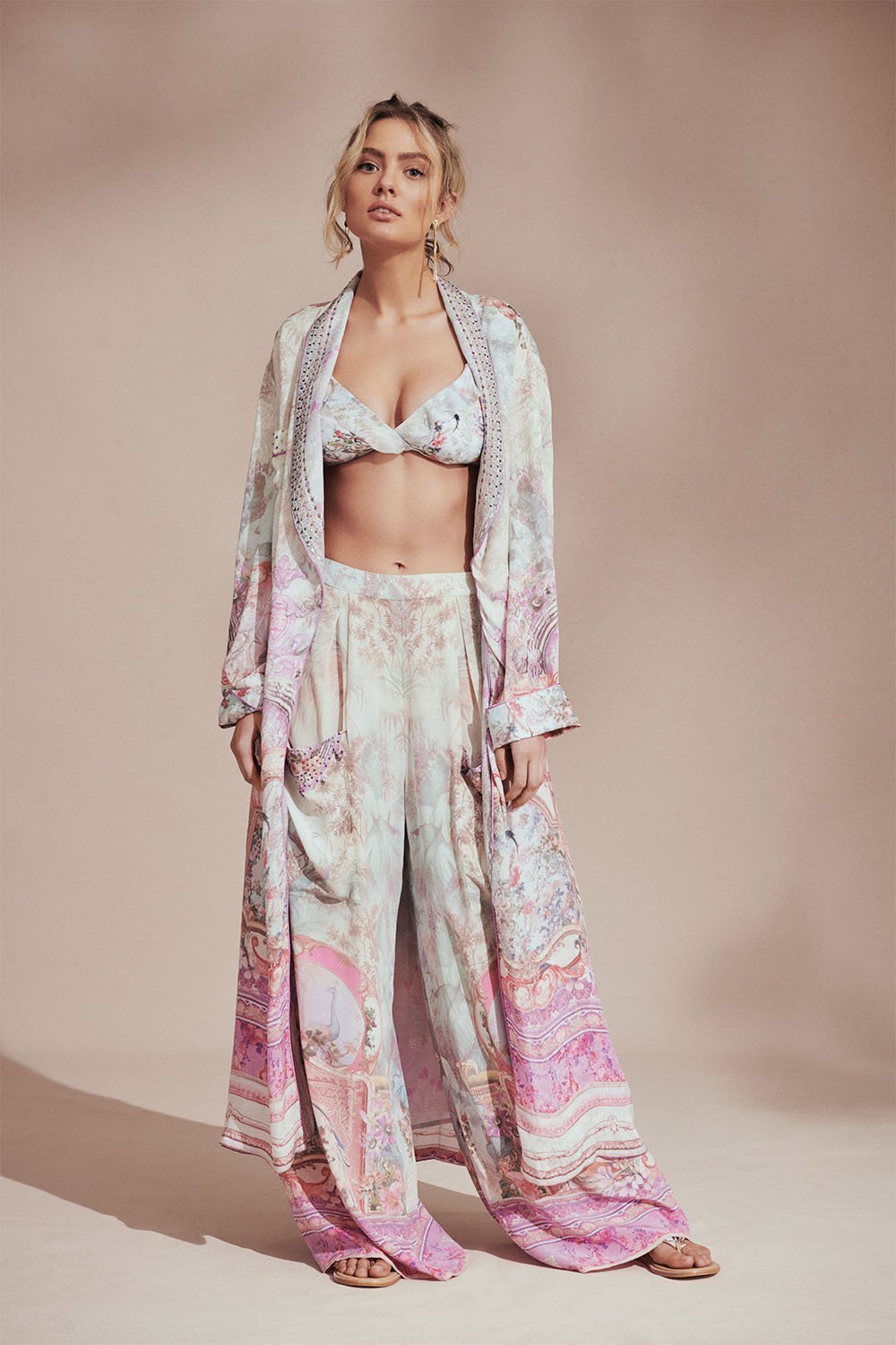 WIDE LEG TROUSER WITH FRONT POCKETS ELECTRON LIBRE