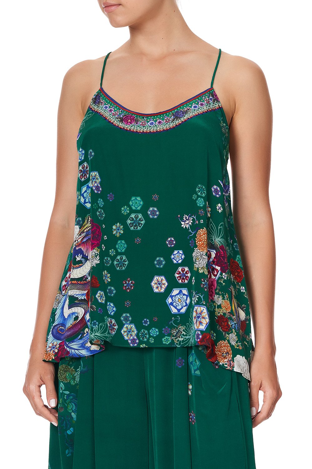 T BACK SHOESTRING TOP EMERALD'S ORBIT