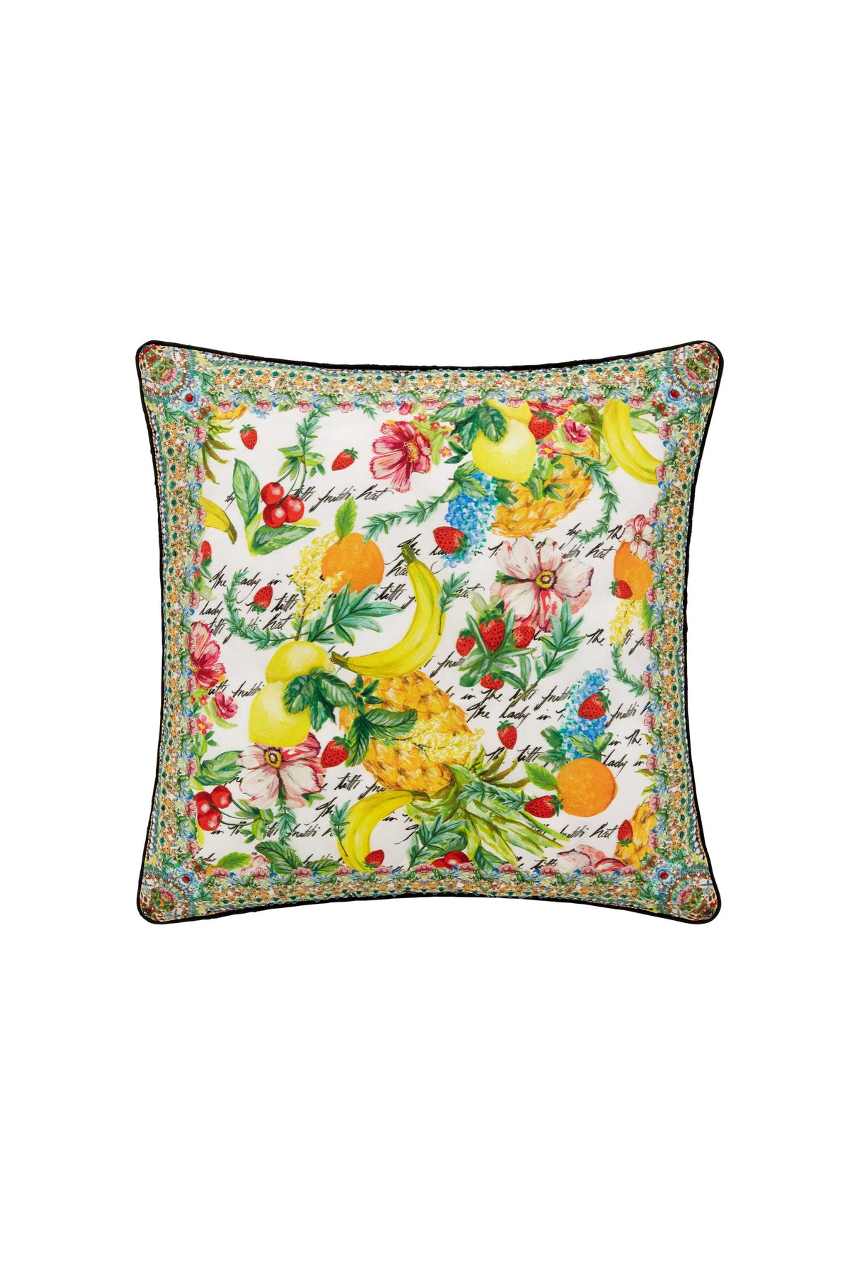 THERES NO PLACE LIKE RIO SMALL SQUARE CUSHION