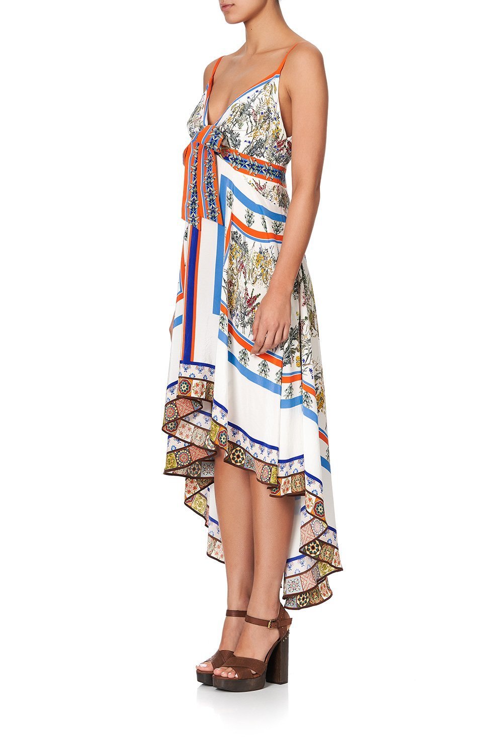 TIE DETAIL HIGH LOW DRESS GONE COAST