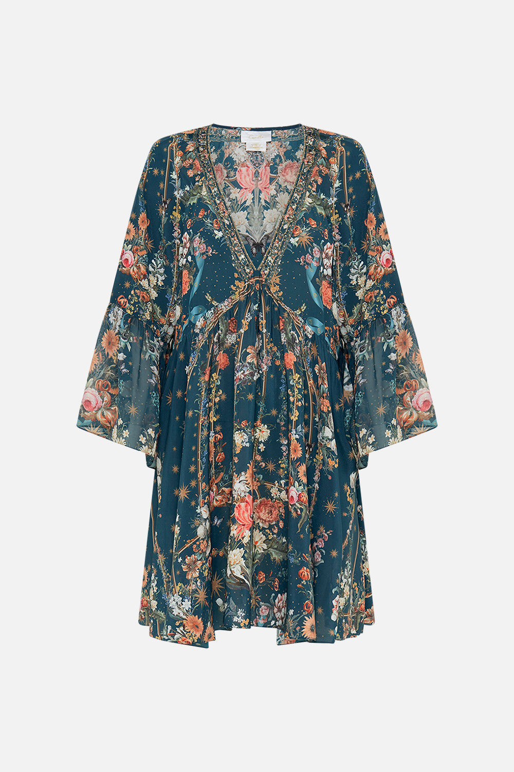 CAMILLA a line dress in She Whi Wears The Crown print