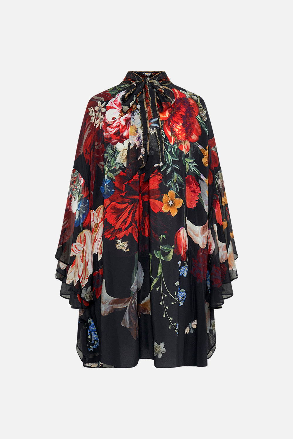 CAMILLA high neck dress in A Still Life print