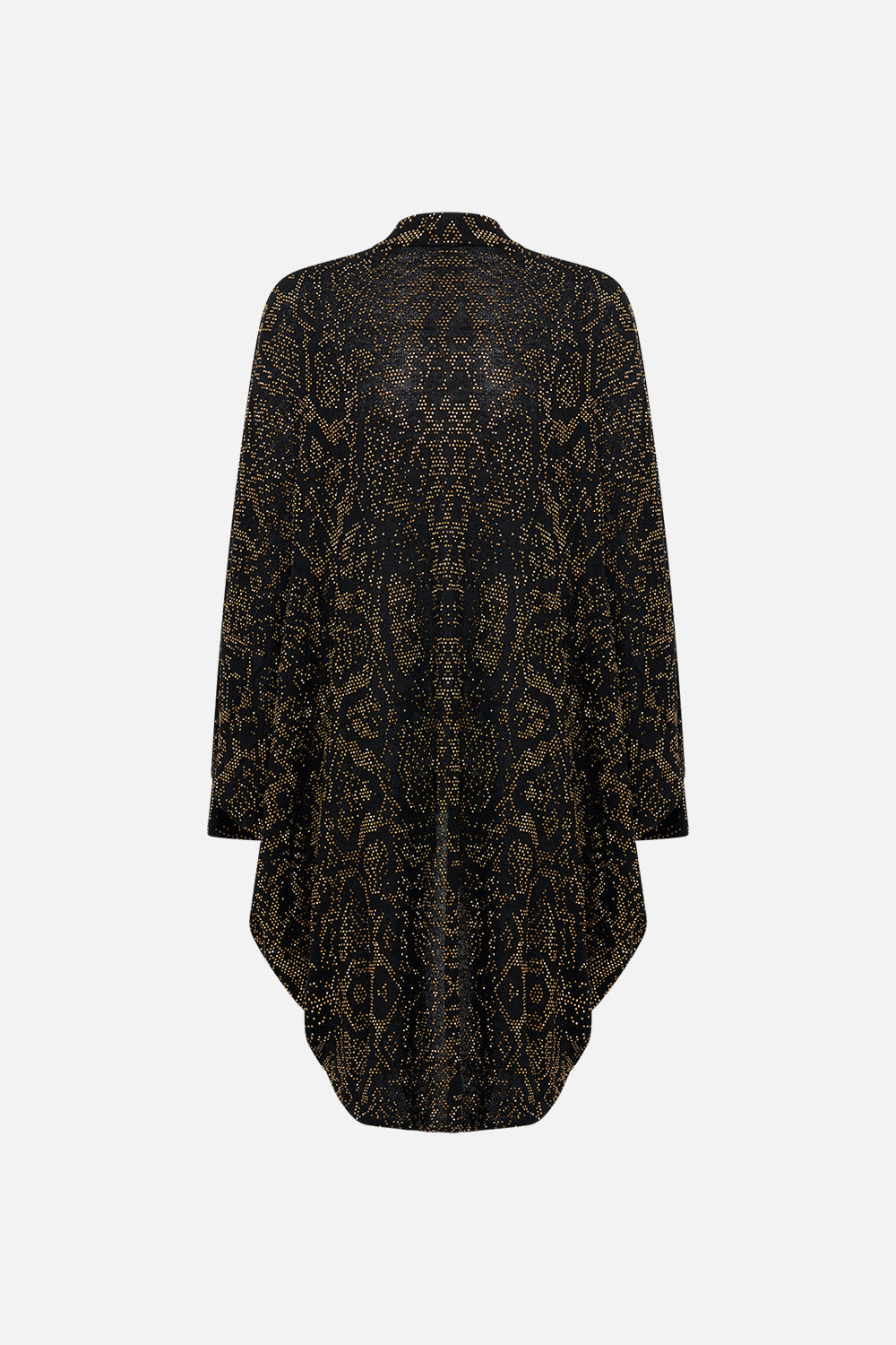 CAMILLA black embellished knit in Nouveau Noir print