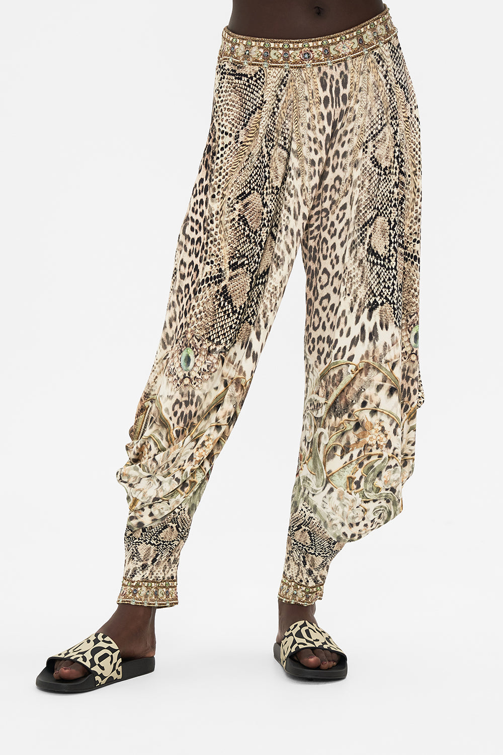 CAMILLA jersey pants in Looking Glass Houses print