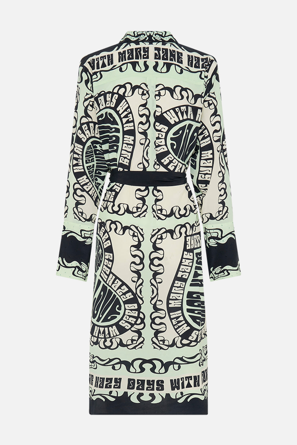 CAMILLA split cuff coat in Double Dutch print