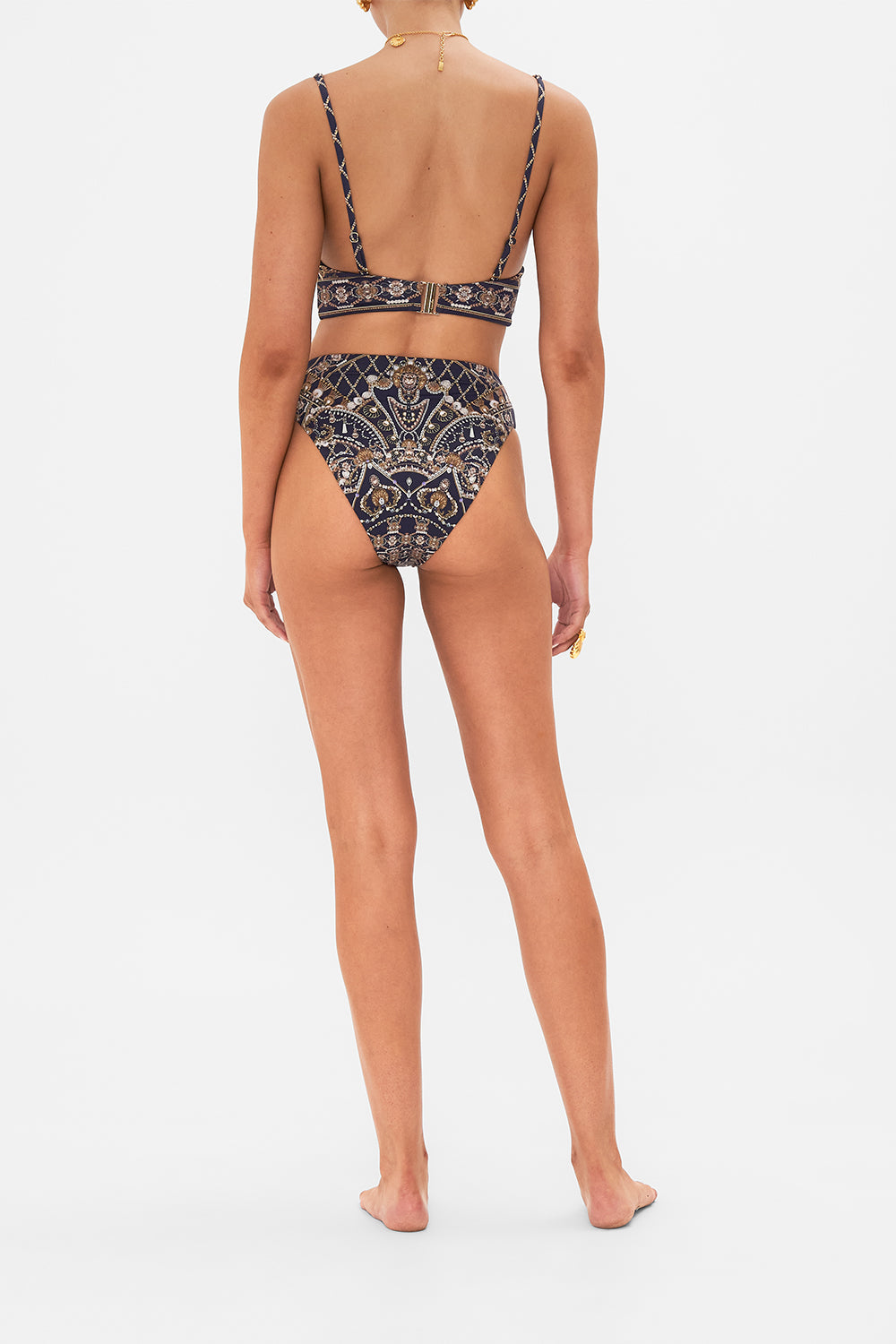 CAMILLA gold/black high waist high leg pant in Dance with the Duke