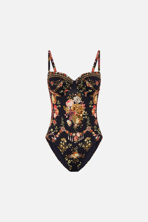 CAMILLA floral ruched cup underwire one piece in Stitched in Time