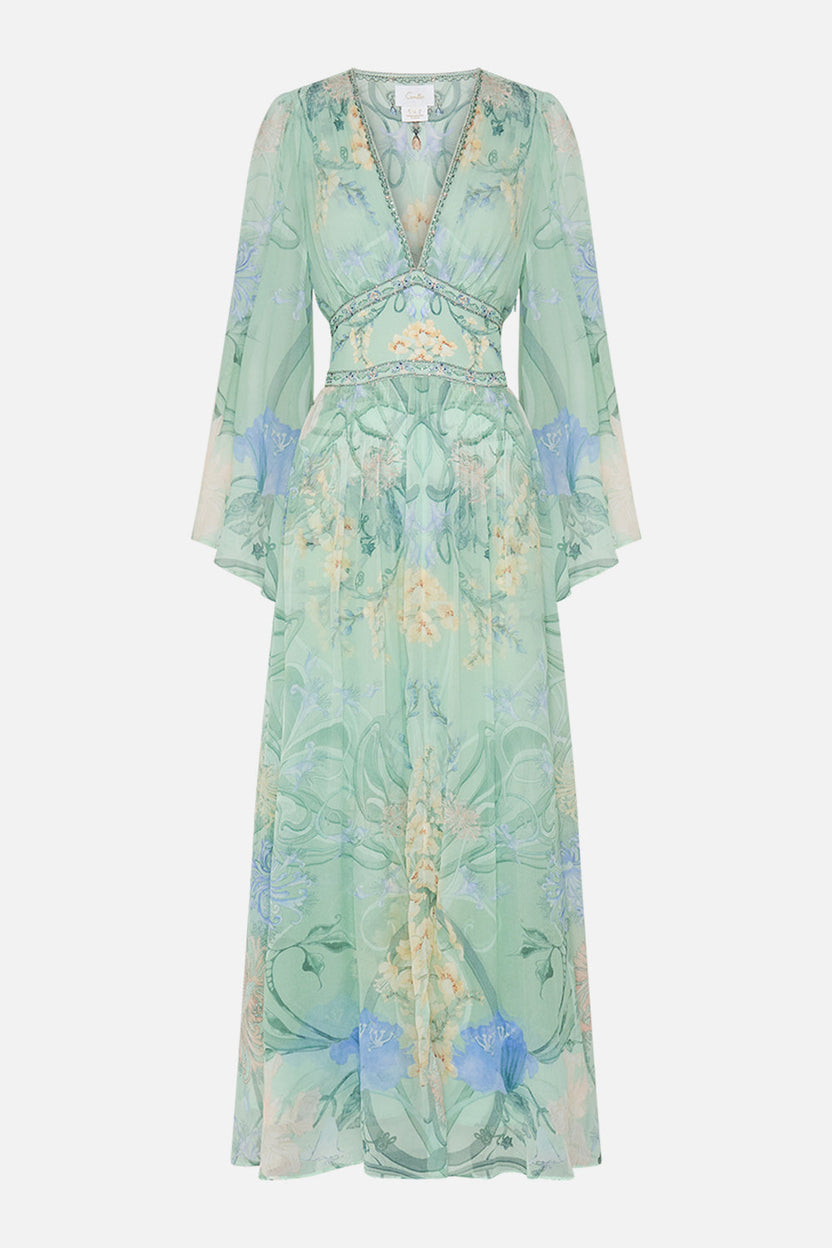 CUT OUT BODICE DRESS WITH TIERED SKIRT DREAMING IN DUTCH