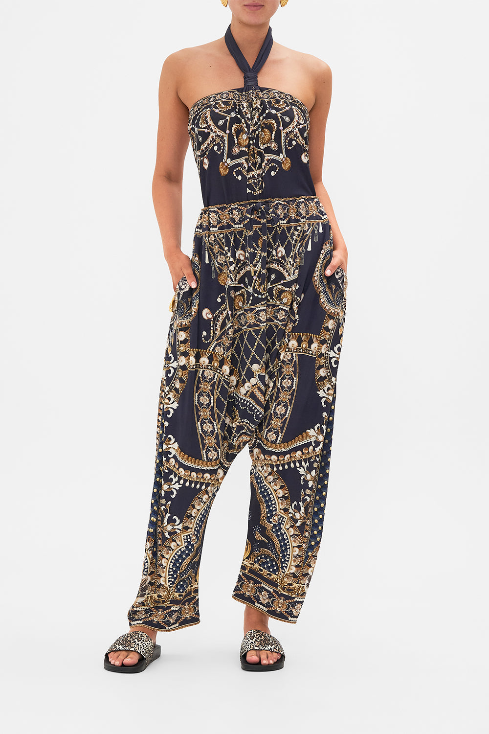 CAMILLA Jersey draped pant in Dance With The Duke print