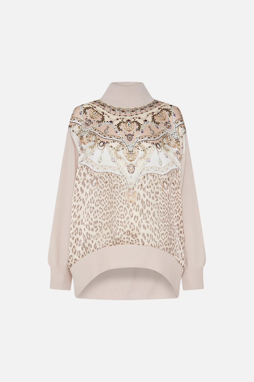 SILK FRONT TURTLE NECK KNIT GROTTO GODDESS