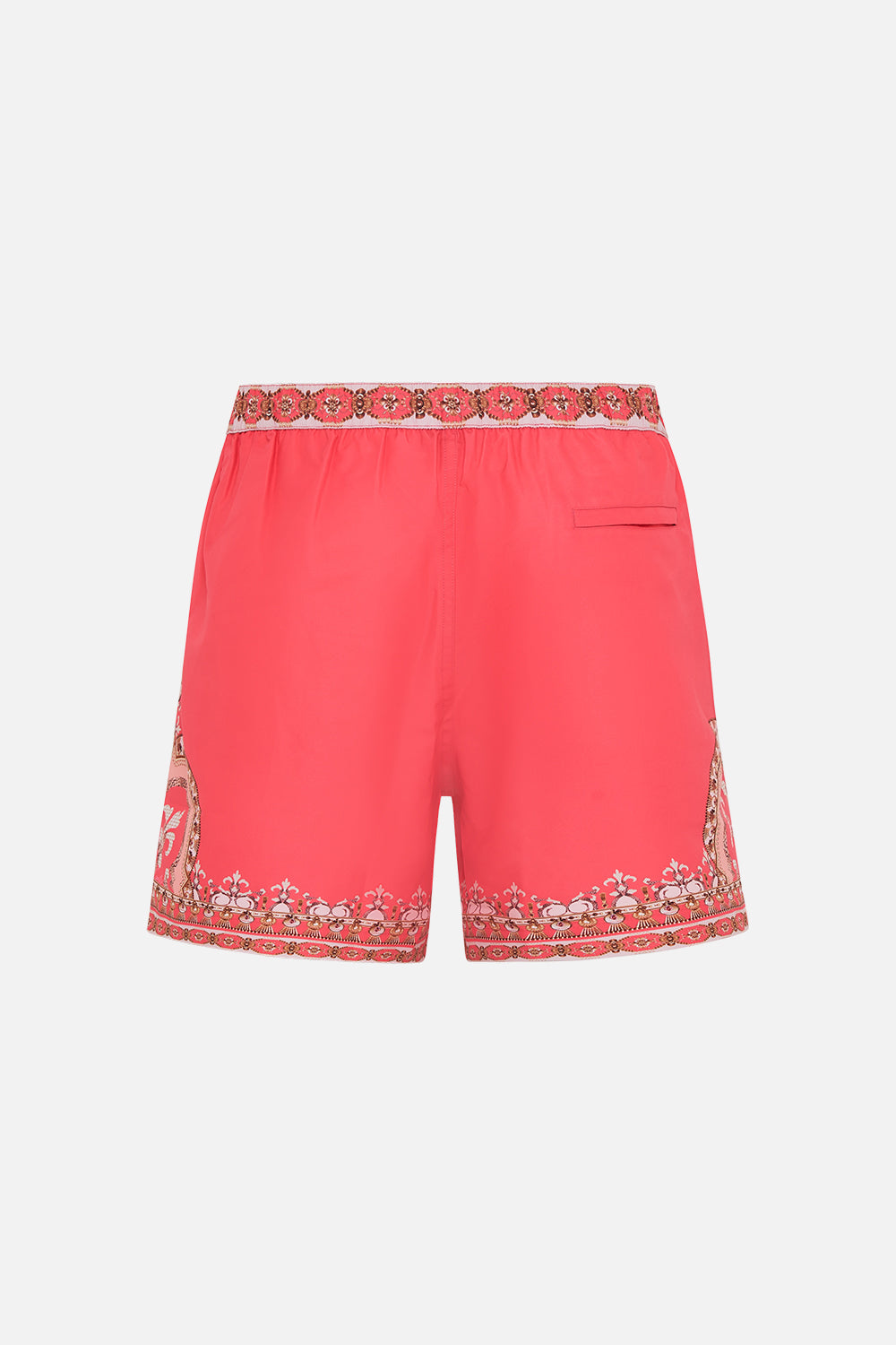 CAMILLA pink tailored swim short in Shell Games