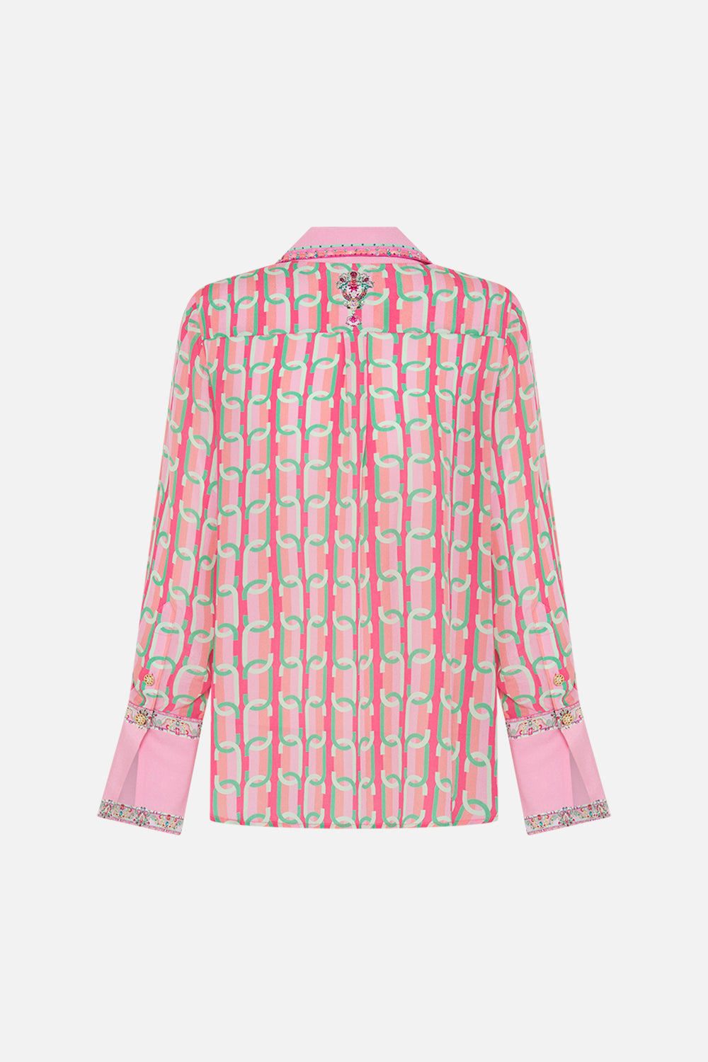 CAMILLA silk pyjama shirt in Tea With Tuchinski print