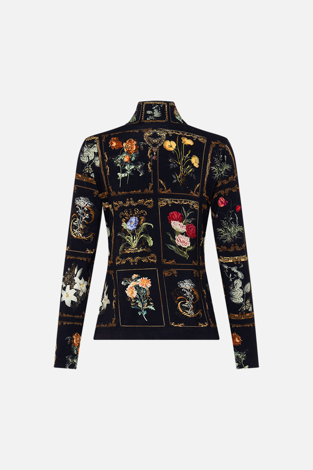 CAMILLA floral wide side high leg pant in Stitched in Time print.