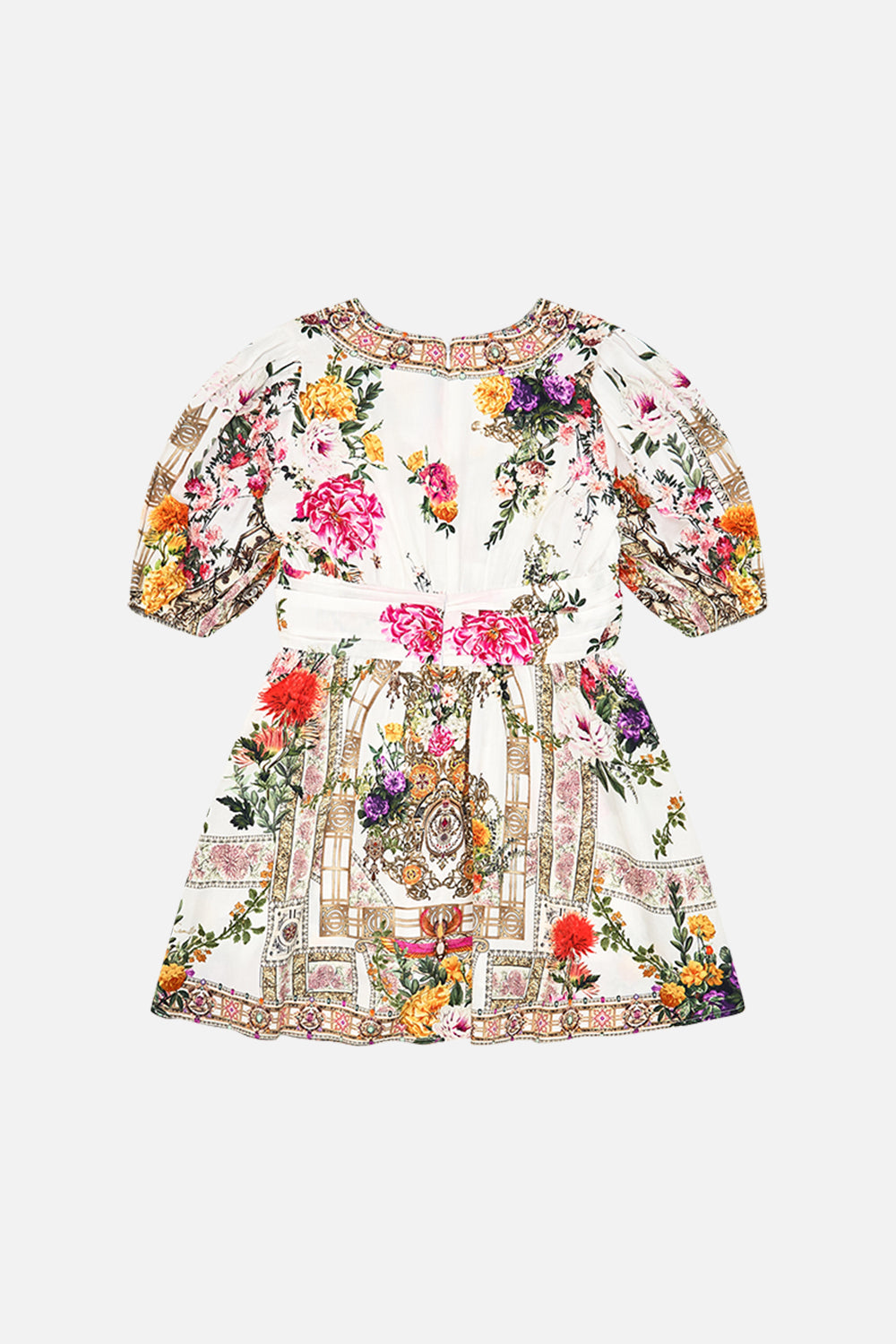 The CAMILLA KNOT TRIMMED KAFTAN ASWAN ABSTRACT in our  print.