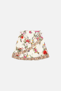 Milla by CAMILLA Kids Mini Wrap Frill Skirt 4-10 in Egyptian Rose print.