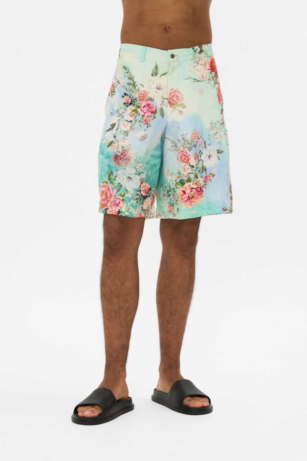 CAMILLA Fixed Waist Mid Length Walk Short in The Jewellery Museum print. 