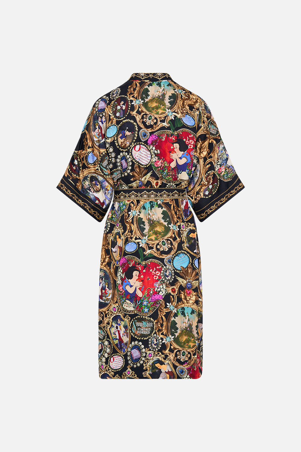 Disney CAMILLA silk robe in Happily Ever After print