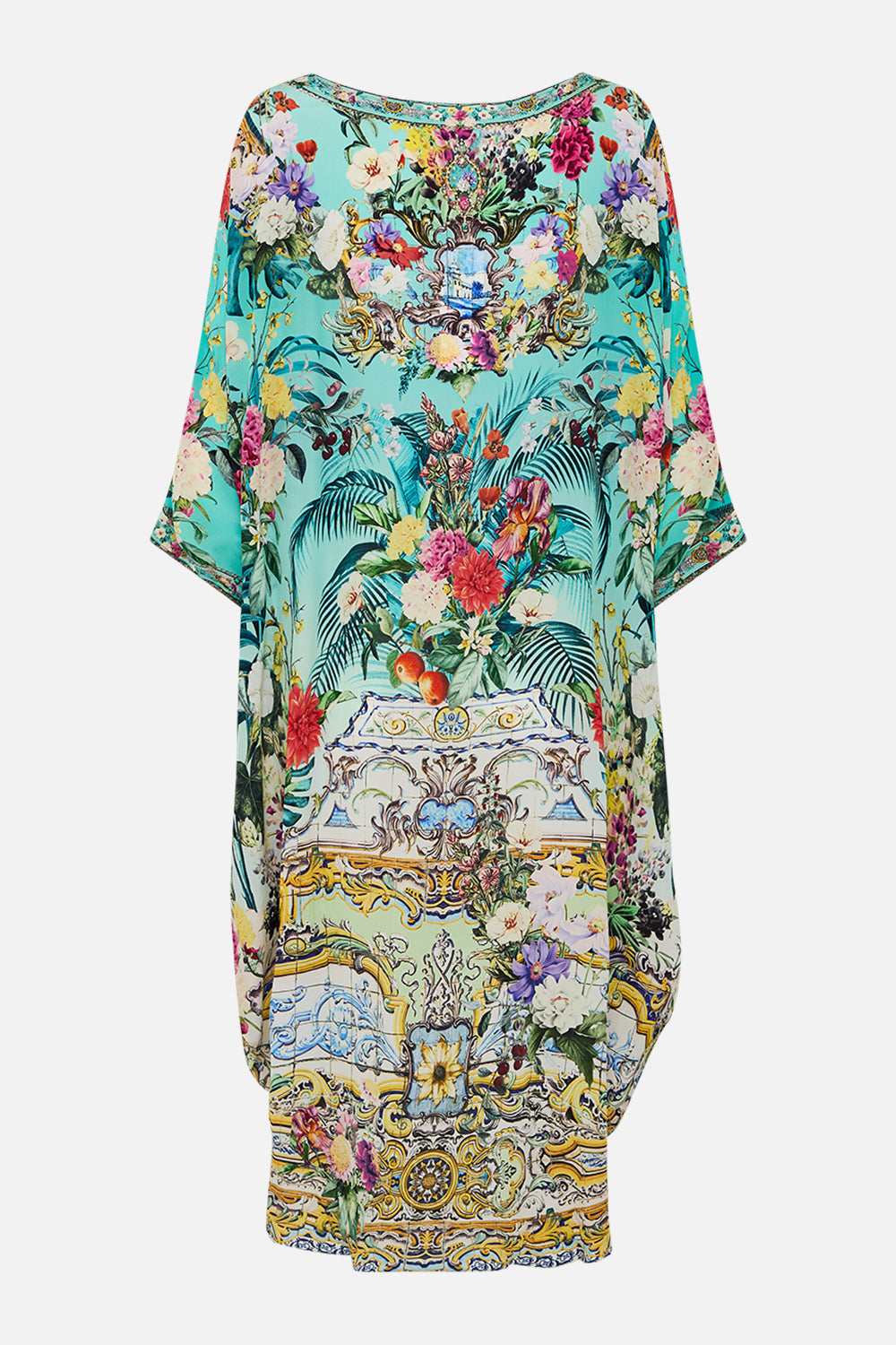 SCOOP BACK HEM DRESS GARDENS OF QUELUZ