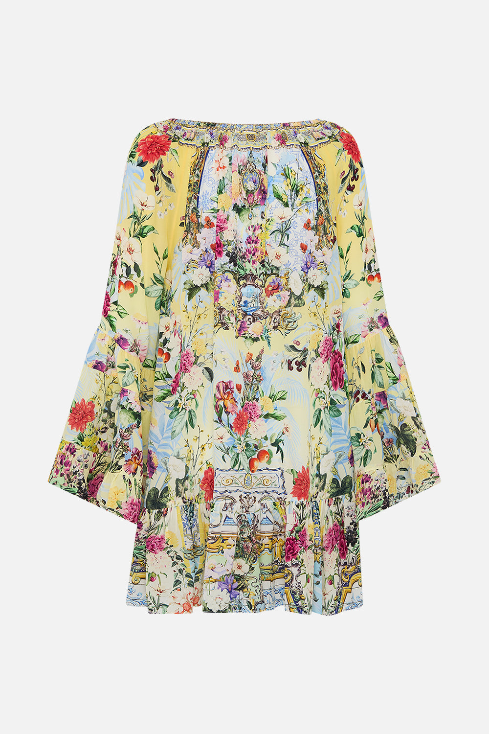 A LINE FRILL DRESS FLOR FANTÁSTICA