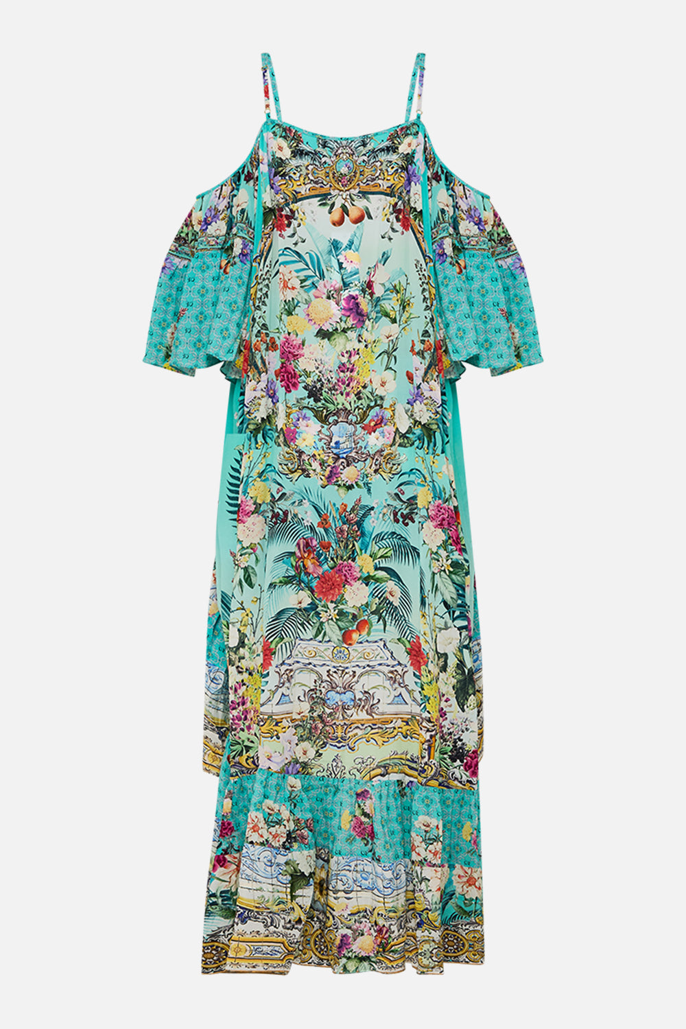 COLD SHOULDER HIGH LOW DRESS GARDENS OF QUELUZ