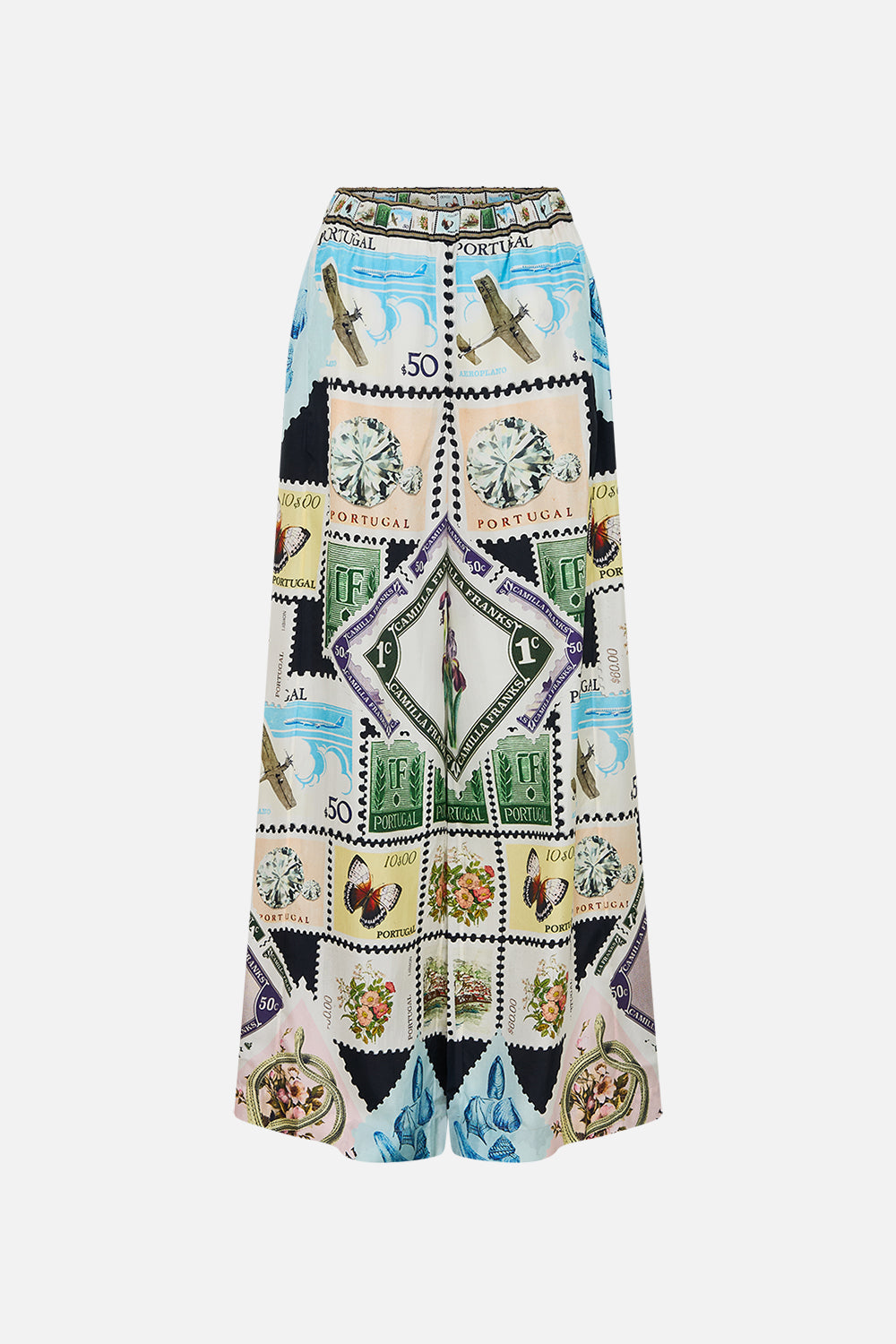 The CAMILLA LONG CASUAL JACKET WITH POCKETS PALACIO POETRY in our  print.
