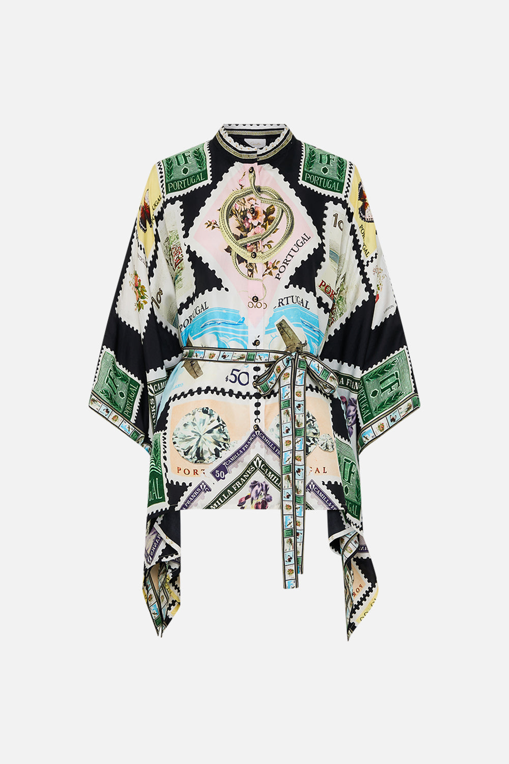 BUTTON THROUGH SCARF BLOUSE MY PORTO PEN PAL