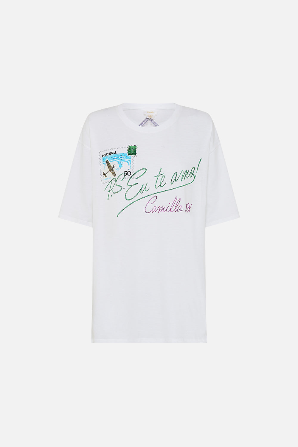 OVERSIZED BAND TEE - WHITE MY PORTO PEN PAL